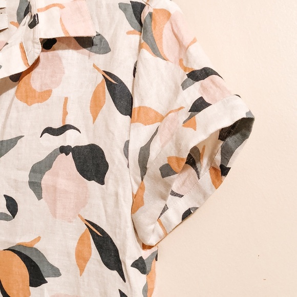 Rachel Zoe 100% Linen Floral Dress with buttons - Picture 3 of 5